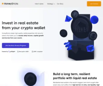 Honeybricks.com(Tokenized Real Estate Investing Online) Screenshot