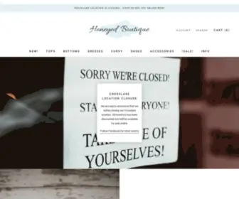 Honeyedboutique.com(Honeyed Boutique) Screenshot