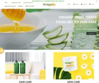 Honeyskin.com(Honeyskin Organics®) Screenshot