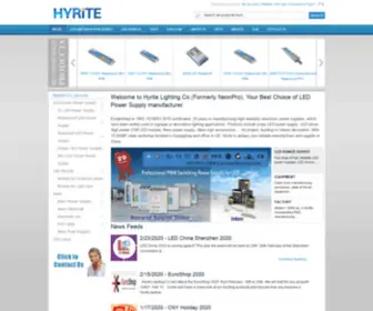 Hongba.com(Hyrite Lighting Co) Screenshot