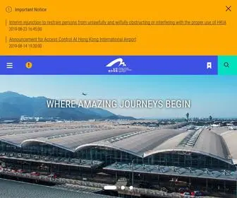Hongkongairport.com(Hong Kong International Airport) Screenshot