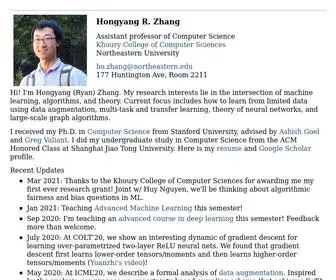 Hongyangzhang.com(Hongyangzhang) Screenshot