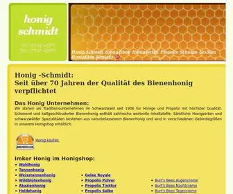 Honig-SChmidt.de(Honig kaufen Bienenhonig Schwarzwald Honig von Imkern) Screenshot