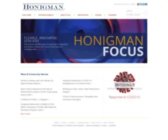 Honigman.com(Honigman Business Law Firm) Screenshot