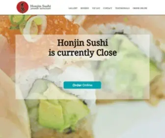 Honjinsushi.com(Honjin Yaletown Sushi Restaurant) Screenshot