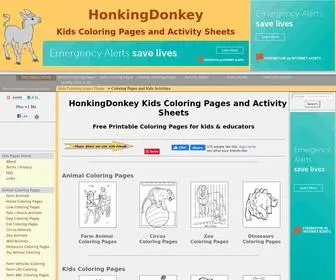 Honkingdonkey.com(Kids Coloring Pages) Screenshot