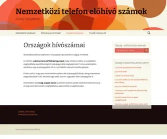 Honnanhivtak.info(Nemzetközi telefon előhívó számok) Screenshot