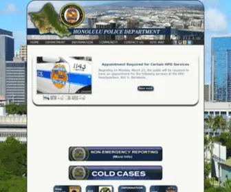 Honolulupd.org(Honolulu Police Department) Screenshot
