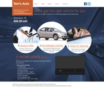 Honolulurentacar.net(Tom’s Auto) Screenshot