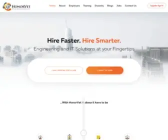 Honorvettech.com(Service Disabled Veteran Owned Staffing & Technical Solutions Company) Screenshot