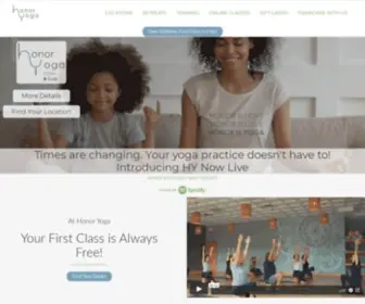 Honoryoga.com(Honor Yoga) Screenshot