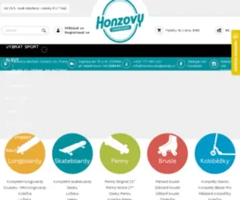 Honzovy-Longboardy.cz(Nabízíme nejširší sortiment) Screenshot