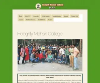 Hooghlymohsincollege.org(Hooghly Mohsin College) Screenshot