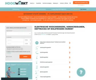 Hoogwerkt.nl(Hoogwerker, minihijskraan of heftruck huren) Screenshot