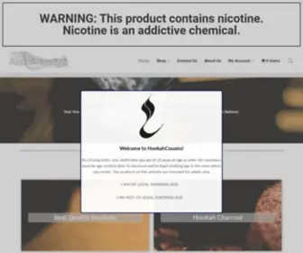 Hookahcousins.com(Hookah shop usa) Screenshot