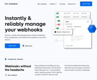 Hookdeck.com(Webhook Infrastructure and Tooling) Screenshot