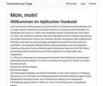 Hooksiel-Nordsee-Erholung.de(Ferienhaus Tenge in Hooksiel) Screenshot