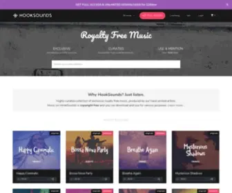 Hooksounds.com(Royalty Free Music) Screenshot