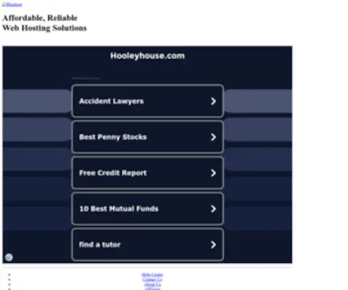 Hooleyhouse.com(Bluehost) Screenshot
