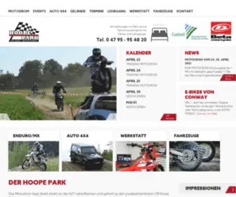 Hoopepark.de(Off-Road-Strecken für Motorradfahrer) Screenshot