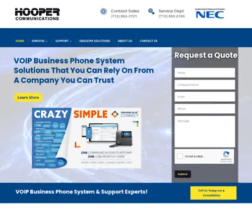 Hoopercom.com(Hooper Communications) Screenshot