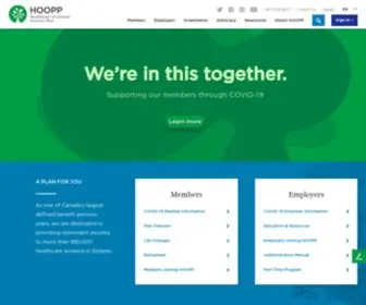 Hoopp.com(The Healthcare of Ontario Pension Plan (HOOPP)) Screenshot