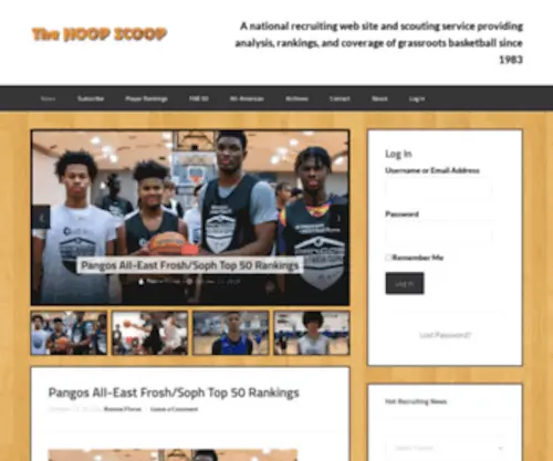 Hoopscooponline.com(Covering Grassroots Basketball Since 1983) Screenshot