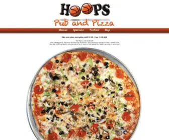 Hoopspubandpizza.com(Hoops Pub and Pizza) Screenshot