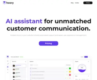 Hoory.com(AI Chatbot for Unmatched Customer Communication) Screenshot