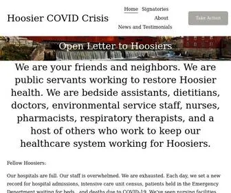 Hoosiercovidcrisis.com(Hoosier COVID Crisis) Screenshot