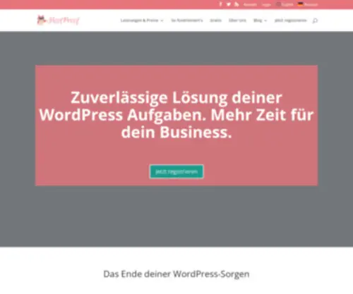 Hootproof.de(WordPress Support für dein Business) Screenshot