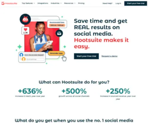 Hootsuite.com(Social Media Management Dashboard) Screenshot