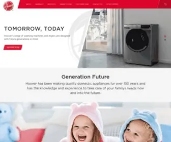 Hooverappliances.com.au(Energy Efficient Laundry Appliances Products Australia) Screenshot