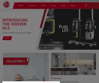 Hoover.co.uk(Official web site of Hoover) Screenshot