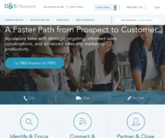 Hoovers.com(Company Information) Screenshot