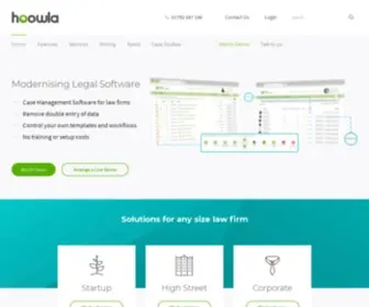 Hoowla.com(Online Case Management Software) Screenshot