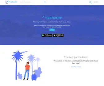 Hopbucket.com(The best way to create a travel story from your photos) Screenshot