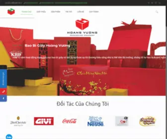 Hopcaocap.vn(Hoang Vuong Paper Packaging Co) Screenshot