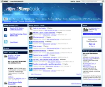 Hope2Sleepguide.co.uk(Sleep Apnoea Forum Bringing Help) Screenshot