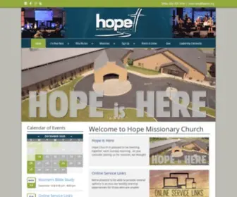 Hope4Thefamily.com(Hope Missionary Church) Screenshot