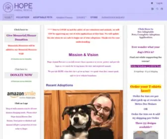 Hopeanimalrescueofiowa.org(Hope animal rescue) Screenshot