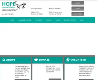 Hopeanimalshelter.net(HOPE Animal Shelter) Screenshot