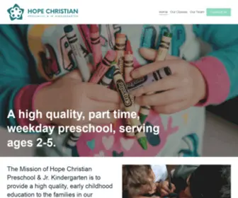 Hopechristianpreschool.org(Hope Christian Preschool & Jr) Screenshot