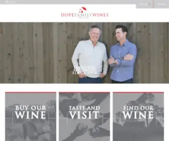 Hopefamilywines.com(Hope Family Wines) Screenshot