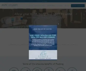 Hopefloatsusa.com(Flotation Therapy) Screenshot