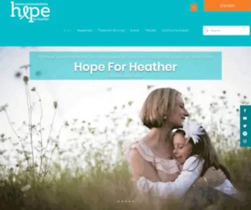 Hopeforheather.org(Hope for Heather.org) Screenshot