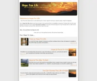 Hopeforlife.org(Hope For Life) Screenshot