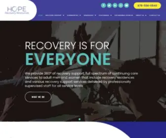Hopehomesrecovery.org(Hope Recovery Resources) Screenshot