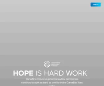 Hopeishardwork.ca(Innovative Medicines Canada) Screenshot