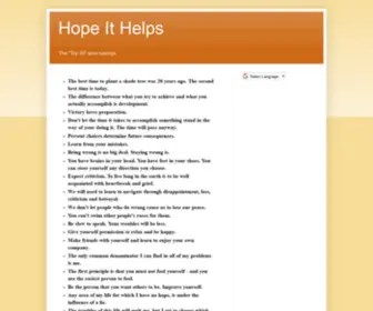 Hopeithelps.com(Hope It Helps) Screenshot